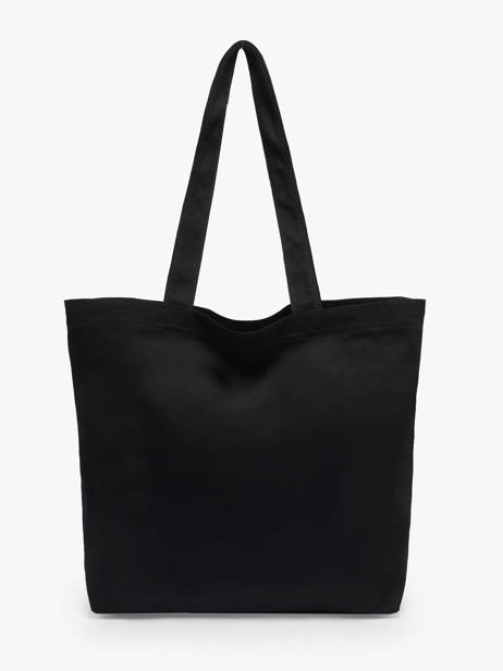 Shoulder Bag Tote Bag 3 Lines Cotton Lancaster Black tote bag 3 lines 6 other view 3