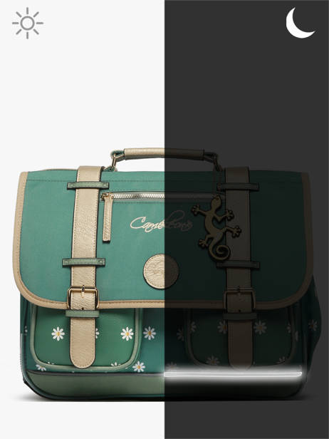 Cartable 3 Compartiments Cameleon Vert vintage fantasy PBVGCA41 vue secondaire 8