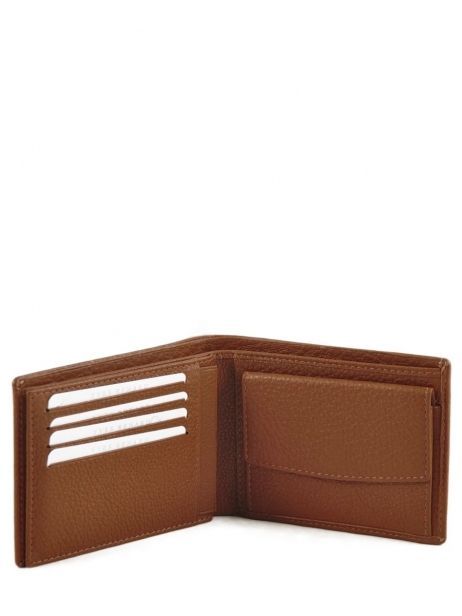 Portefeuille Cuir Yves renard Marron foulonne 2377 vue secondaire 3