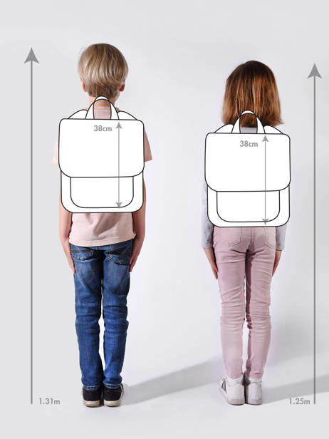 1 Compartment Backpack Caramel et cie Blue fier GA other view 1
