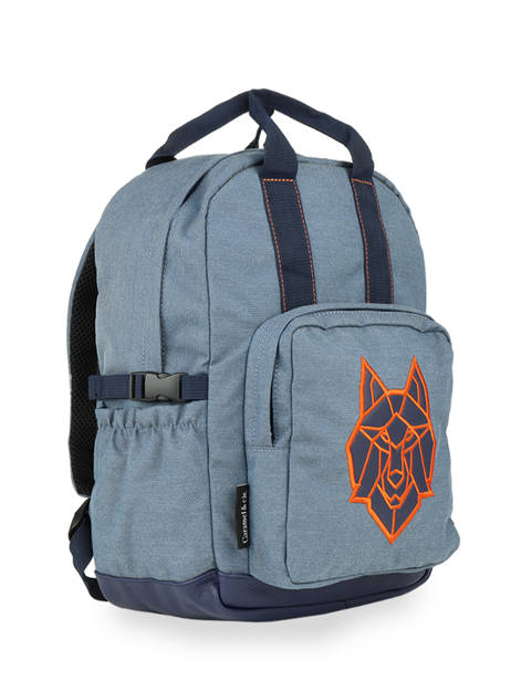 1 Compartment Backpack Caramel et cie Blue fier GA other view 2