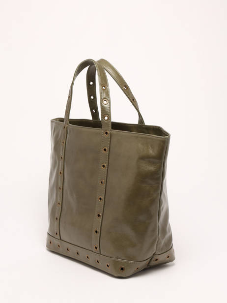 Medium Leather Cabas Tote Bag Vanessa bruno Green cabas cuir 82V40413 other view 2