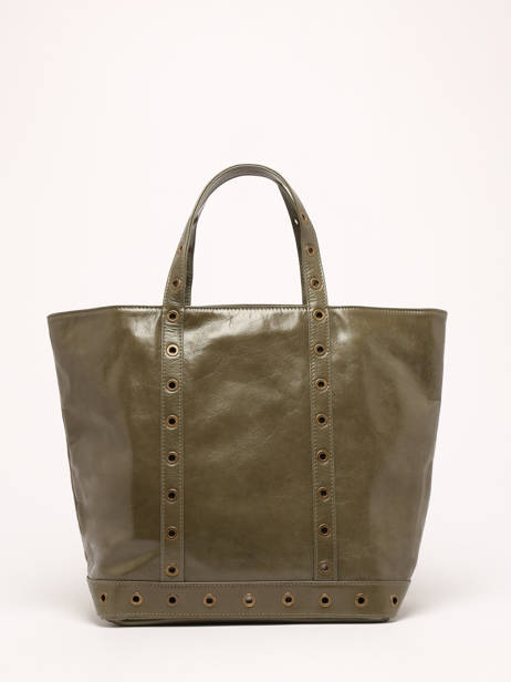 Medium Leather Cabas Tote Bag Vanessa bruno Green cabas cuir 82V40413 other view 4